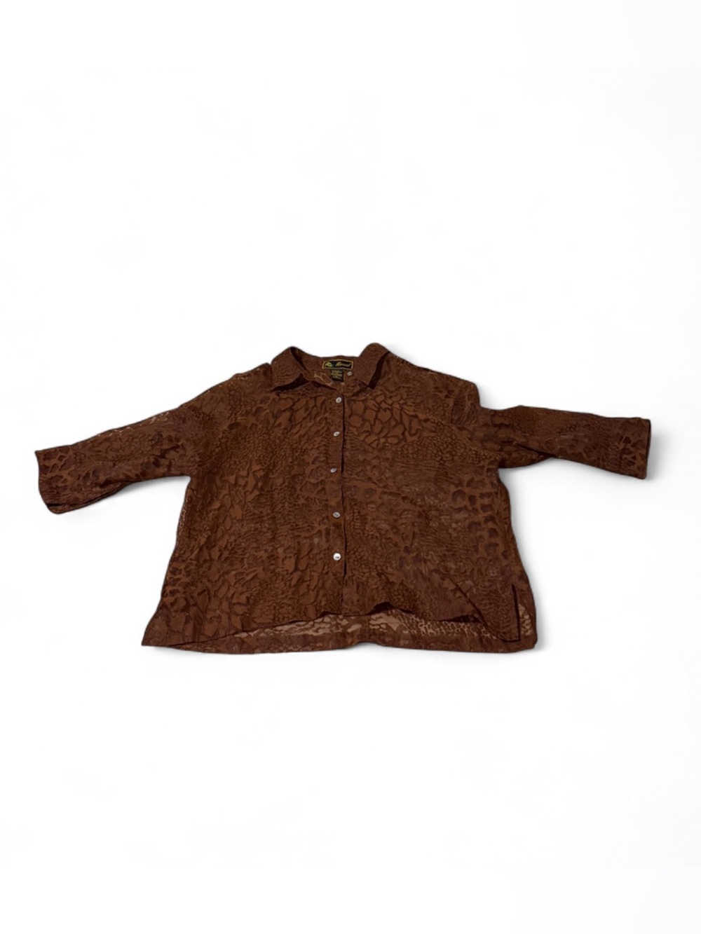 Mirasol Brown Textured Button-Down Shirt